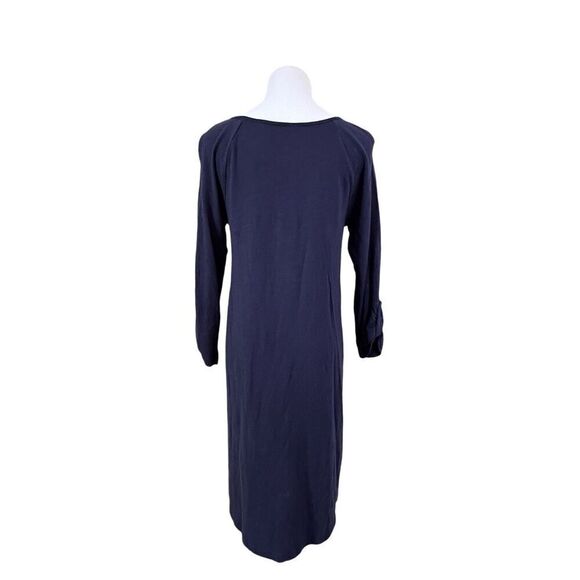 Lilly Pulitzer Surfcrest Rolled Sleeve Knit Swing Dress Navy Blue sz MEDIUM - Picture 4 of 12